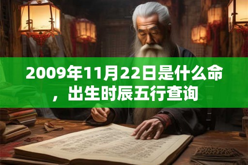 2009年11月22日是什么命，出生时辰五行查询
