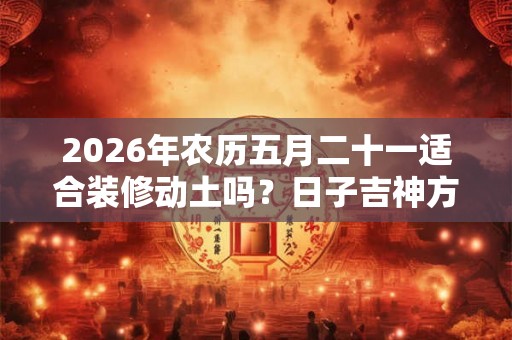 2026年农历五月二十一适合装修动土吗？日子吉神方位在哪？
