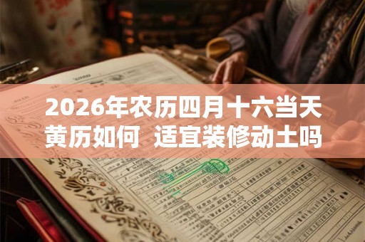 2026年农历四月十六当天黄历如何  适宜装修动土吗