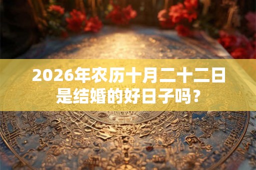 2026年农历十月二十二日是结婚的好日子吗? 2026年农历十月二十二日是结婚的好日子吗?