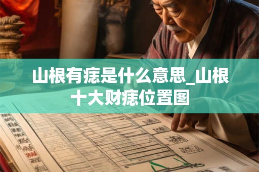 山根有痣是什么意思_山根十大财痣位置图