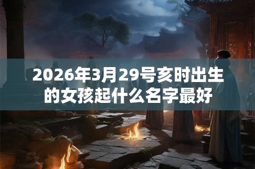 2026年3月29号亥时出生的女孩起什么名字最好