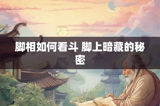 脚相如何看斗 脚上暗藏的秘密 脚相如何看斗 脚上暗藏的秘密