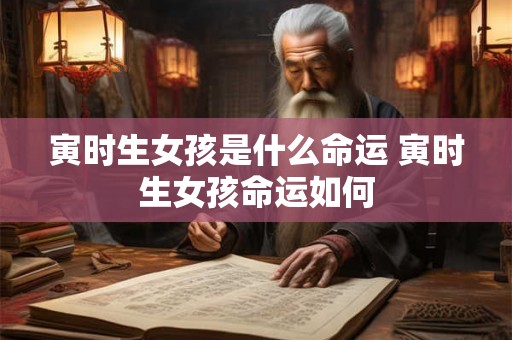 寅时生女孩是什么命运 寅时生女孩命运如何 寅时生女孩是什么命运 寅时生女孩命运如何