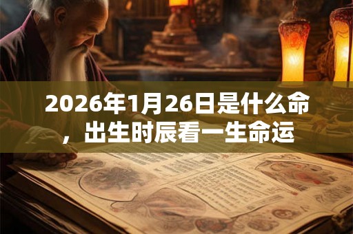 2026年1月26日是什么命，出生时辰看一生命运