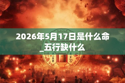 2026年5月17日是什么命_五行缺什么
