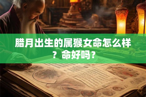 腊月出生的属猴女命怎么样？命好吗？