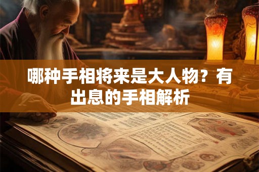 哪种手相将来是大人物？有出息的手相解析