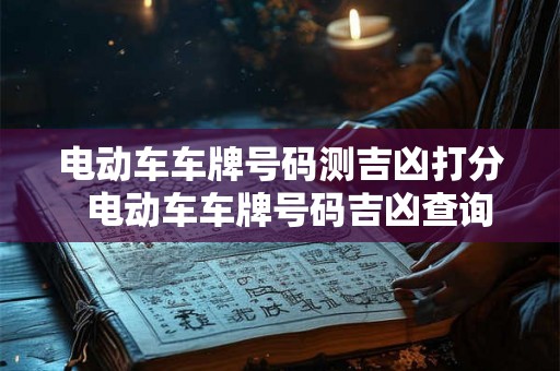 电动车车牌号码测吉凶打分  电动车车牌号码吉凶查询