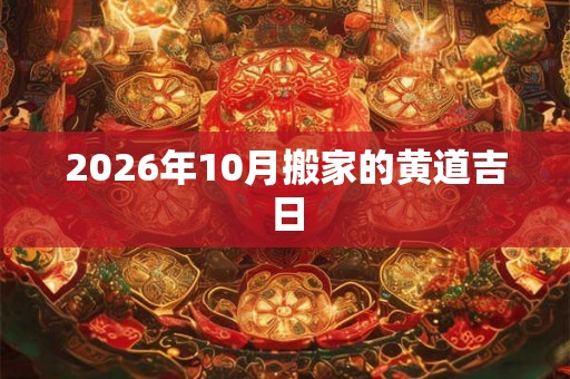 2026年10月搬家的黄道吉日