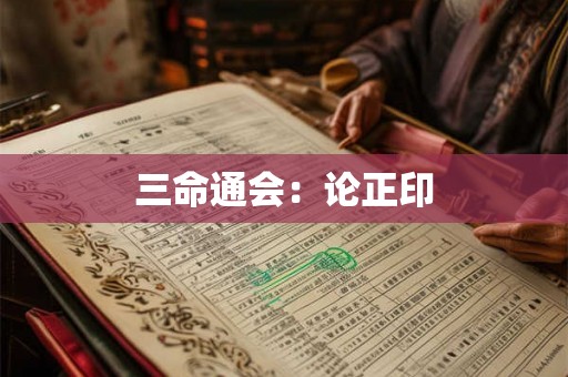 三命通会:论正印 三命通会:论正印