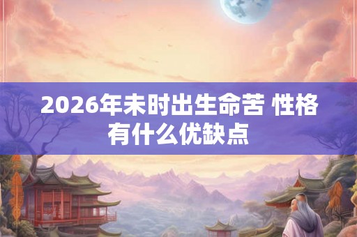 2026年未时出生命苦 性格有什么优缺点