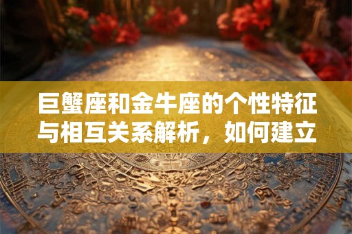 巨蟹座和金牛座的个性特征与相互关系解析，如何建立稳定的关系？