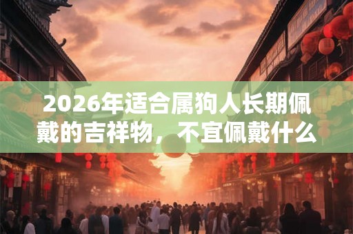 2026年适合属狗人长期佩戴的吉祥物，不宜佩戴什么？