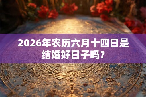2026年农历六月十四日是结婚好日子吗? 2026年农历六月十四日是结婚好日子吗?