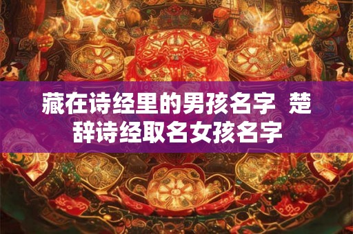 藏在诗经里的男孩名字  楚辞诗经取名女孩名字