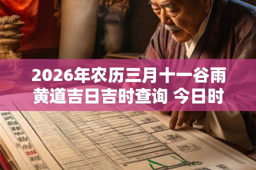 2026年农历三月十一谷雨黄道吉日吉时查询 今日时辰吉凶