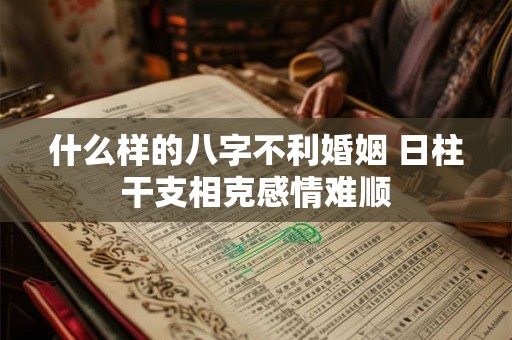 什么样的八字不利婚姻 日柱干支相克感情难顺