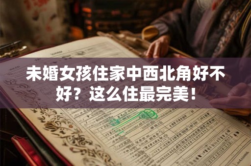 未婚女孩住家中西北角好不好？这么住最完美！