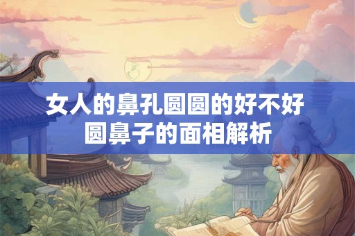 女人的鼻孔圆圆的好不好 圆鼻子的面相解析 女人的鼻孔圆圆的好不好 圆鼻子的面相解析