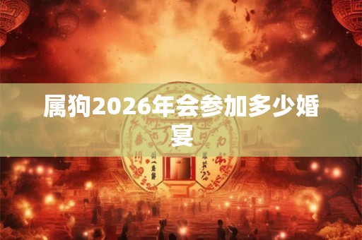 属狗2026年会参加多少婚宴