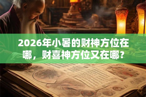 2026年小暑的财神方位在哪，财喜神方位又在哪？