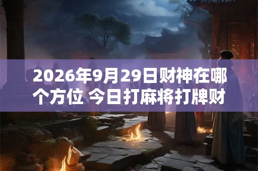 2026年9月29日财神在哪个方位 今日打麻将打牌财神方位