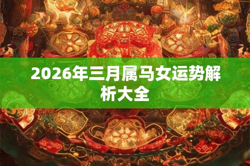 2026年三月属马女运势解析大全