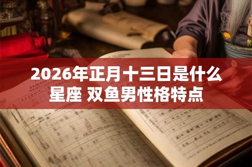 2026年正月十三日是什么星座 双鱼男性格特点