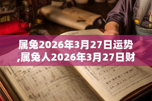 属兔2026年3月27日运势,属兔人2026年3月27日财运,生肖兔2026年3月27日运势