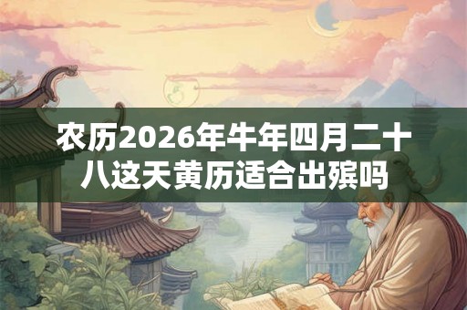 农历2026年牛年四月二十八这天黄历适合出殡吗