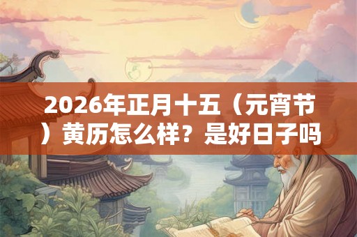 2026年正月十五（元宵节）黄历怎么样？是好日子吗？