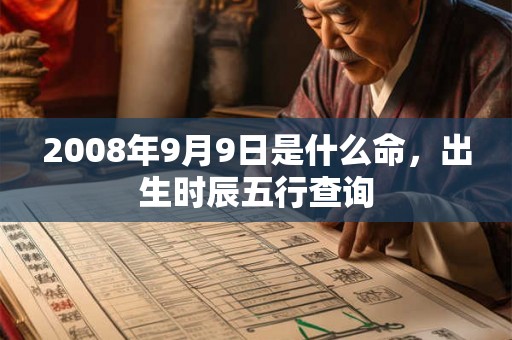 2008年9月9日是什么命，出生时辰五行查询