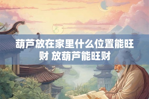 葫芦放在家里什么位置能旺财 放葫芦能旺财