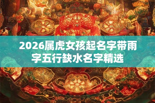 2026属虎女孩起名字带雨字五行缺水名字精选
