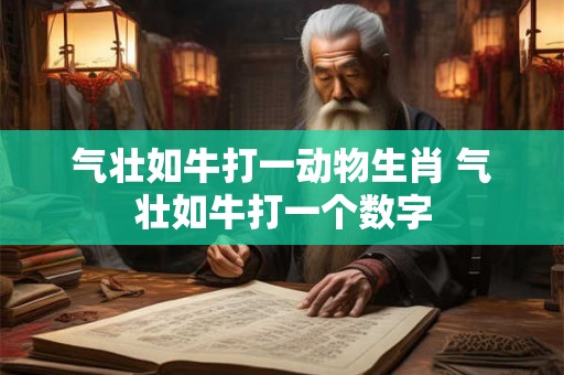 气壮如牛打一动物生肖 气壮如牛打一个数字 气壮如牛打一动物生肖 气壮如牛打一个数字