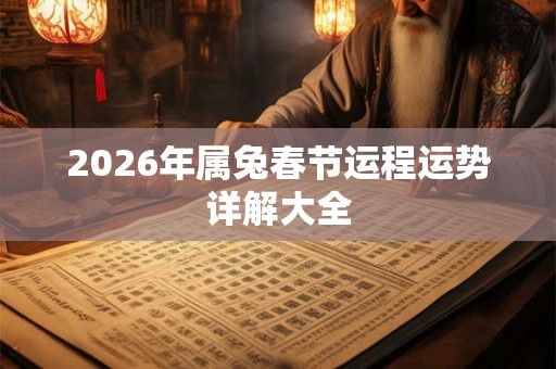 2026年属兔春节运程运势详解大全