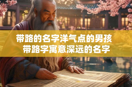 带路的名字洋气点的男孩  带路字寓意深远的名字