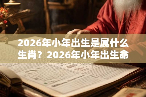 2026年小年出生是属什么生肖？2026年小年出生命运如何？