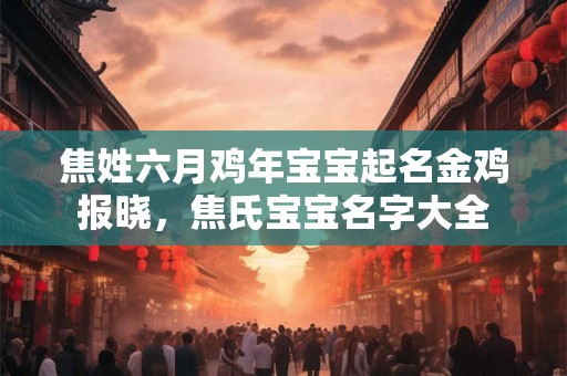 焦姓六月鸡年宝宝起名金鸡报晓，焦氏宝宝名字大全
