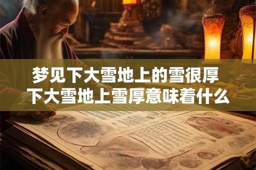 梦见下大雪地上的雪很厚 下大雪地上雪厚意味着什么