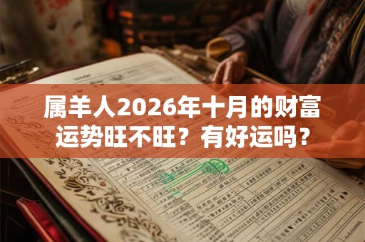 属羊人2026年十月的财富运势旺不旺？有好运吗？