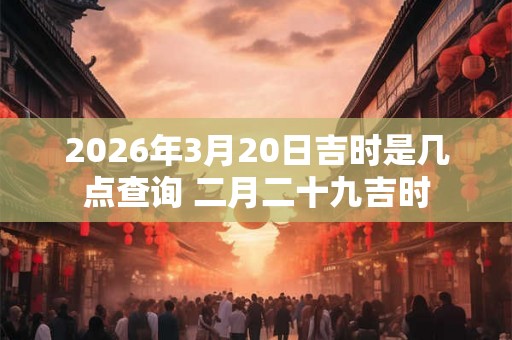 2026年3月20日吉时是几点查询 二月二十九吉时