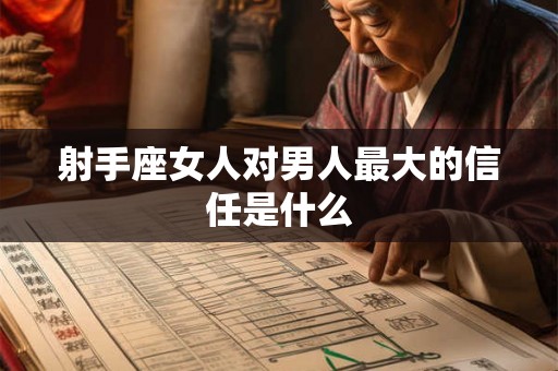 射手座女人对男人最大的信任是什么