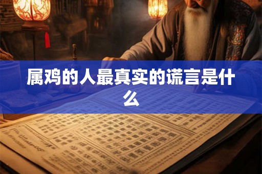 属鸡的人最真实的谎言是什么