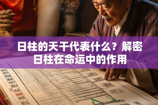 日柱的天干代表什么？解密日柱在命运中的作用