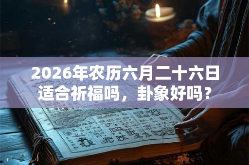 2026年农历六月二十六日适合祈福吗，卦象好吗？