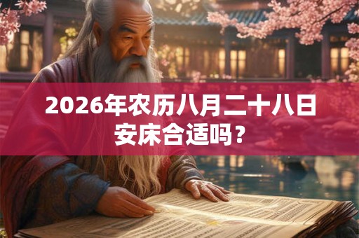 2026年农历八月二十八日安床合适吗？
