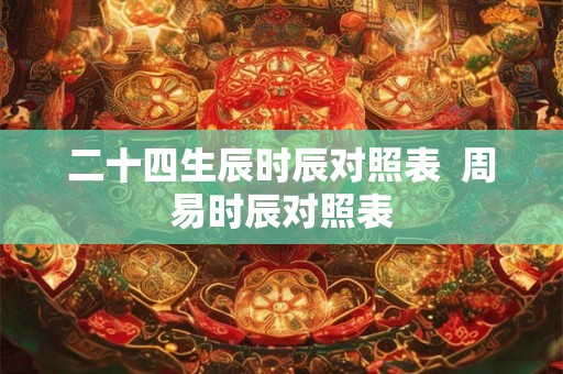 二十四生辰时辰对照表  周易时辰对照表