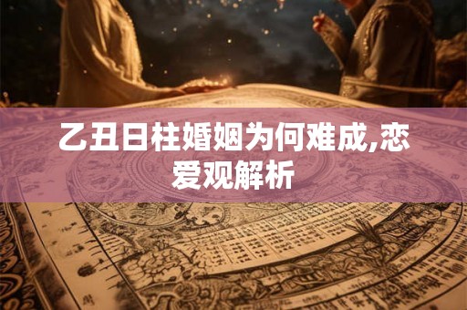 乙丑日柱婚姻为何难成,恋爱观解析
